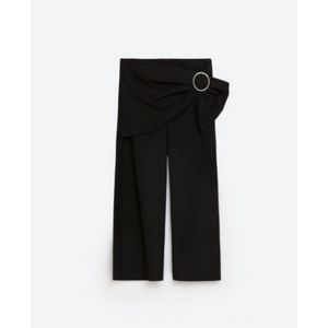 Zara Belted Trouser Crop Pants